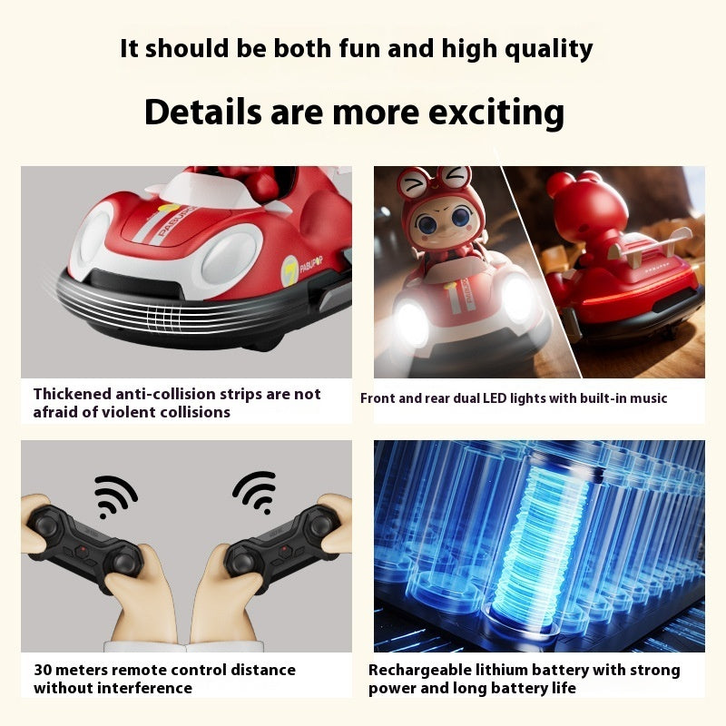 Children's Double Battle Interactive Electric Remote Control Bumper Car Toy Competition Model Boy